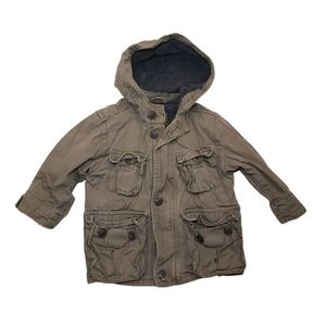 Baby Gap 18-24m Olive Green Hooded Utility Jacket